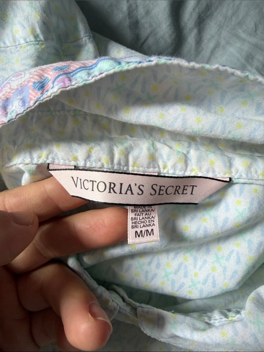 Victoria's Secret Floral Lightweight Long Sleeve Sleepshirt Dress Size M